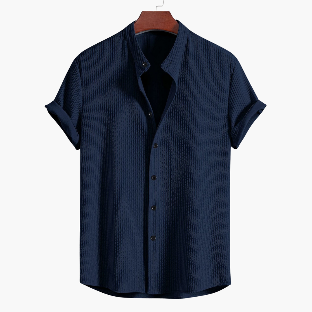 Geoffrey | Shirt with Textured Short Sleeves