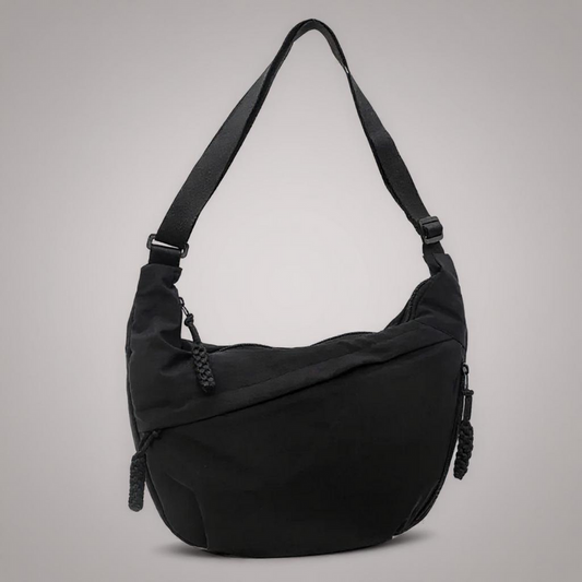 Soukaina | Crescent Shoulder Bag With Zipper Pockets