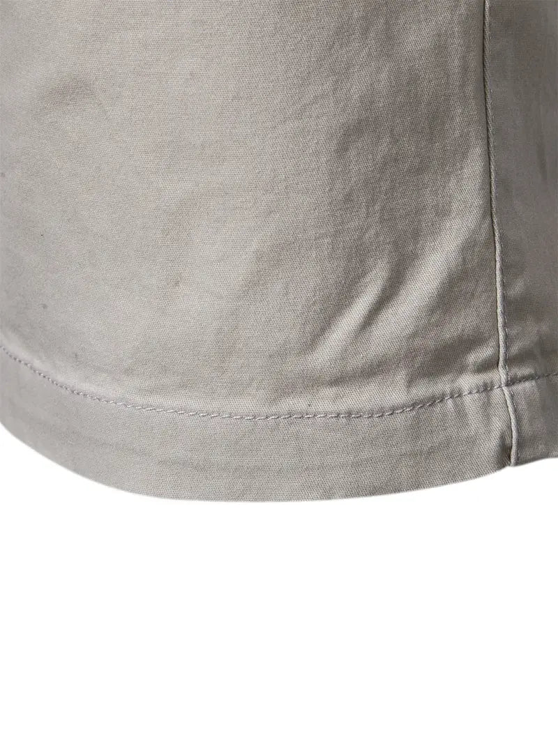 Baird - Casual Elastic Waist Pocket Shorts