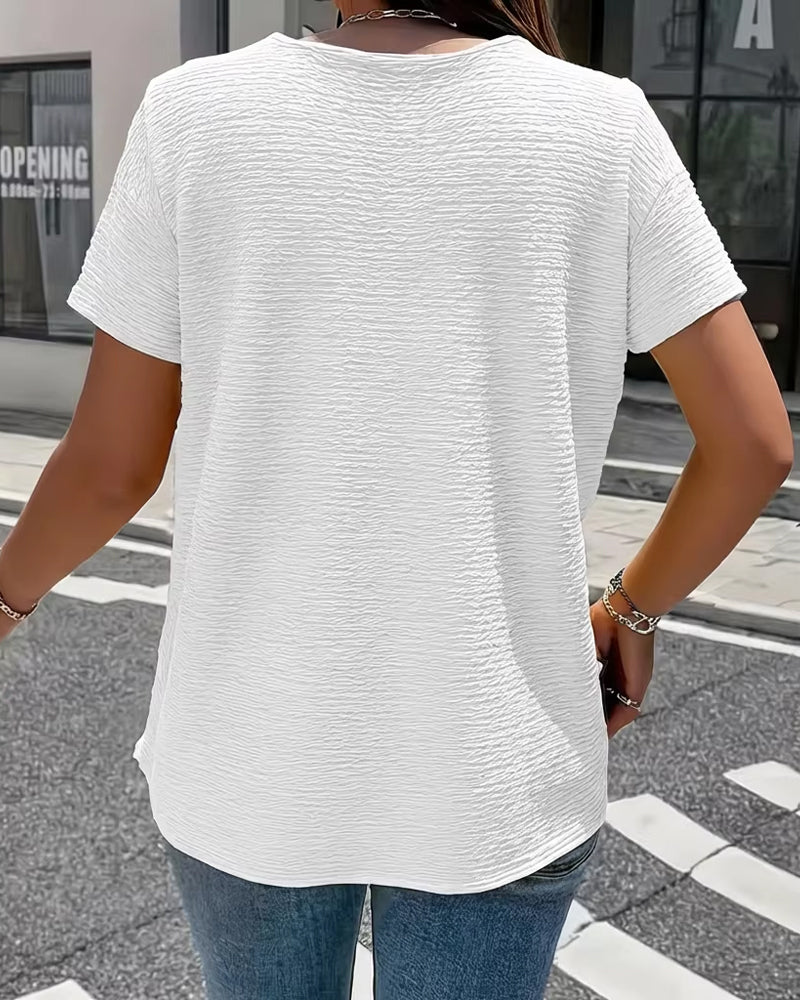 Gergina | Button Detail Womens Blouse Top