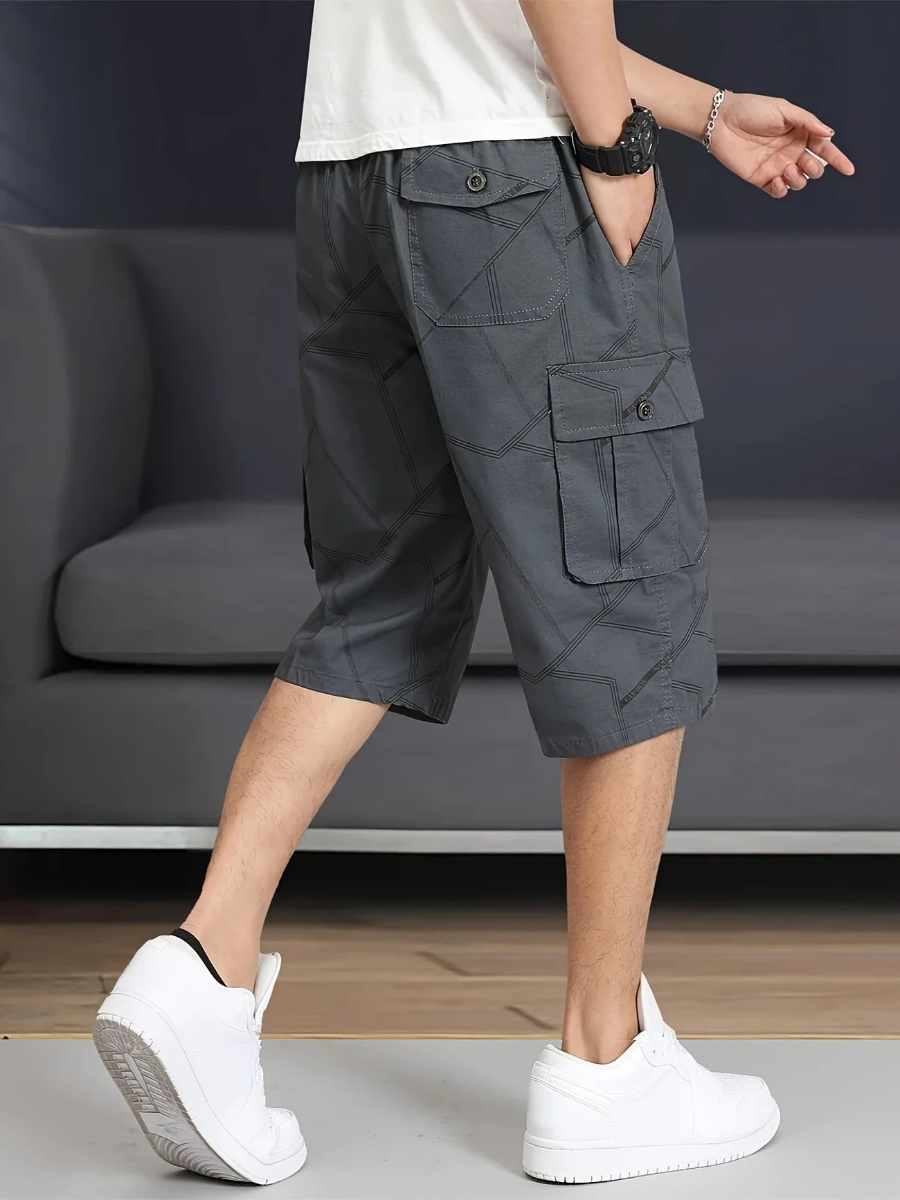 Hazlewood | Mens Long Cargo Shorts