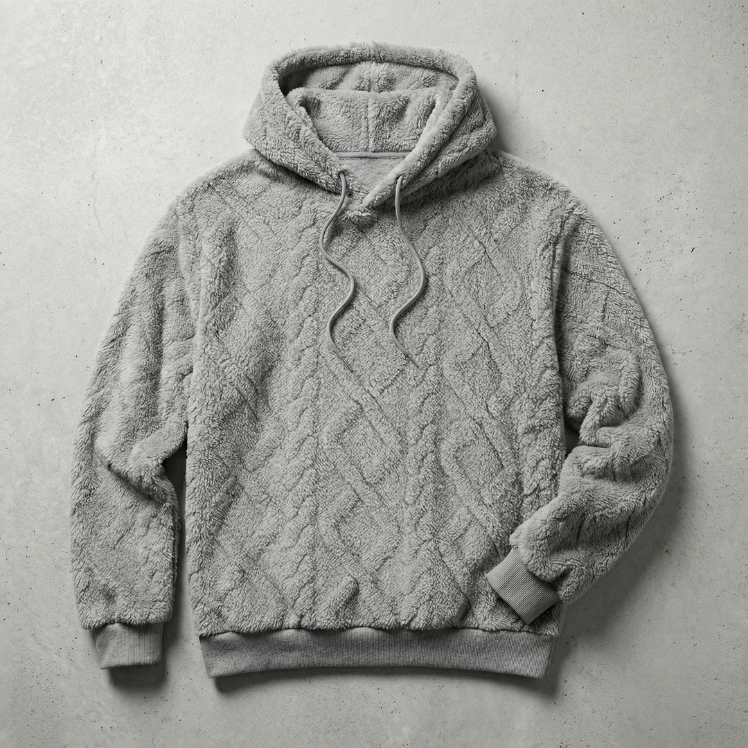 Lawrence | Hoodie with Textured Pattern and Long Sleeves