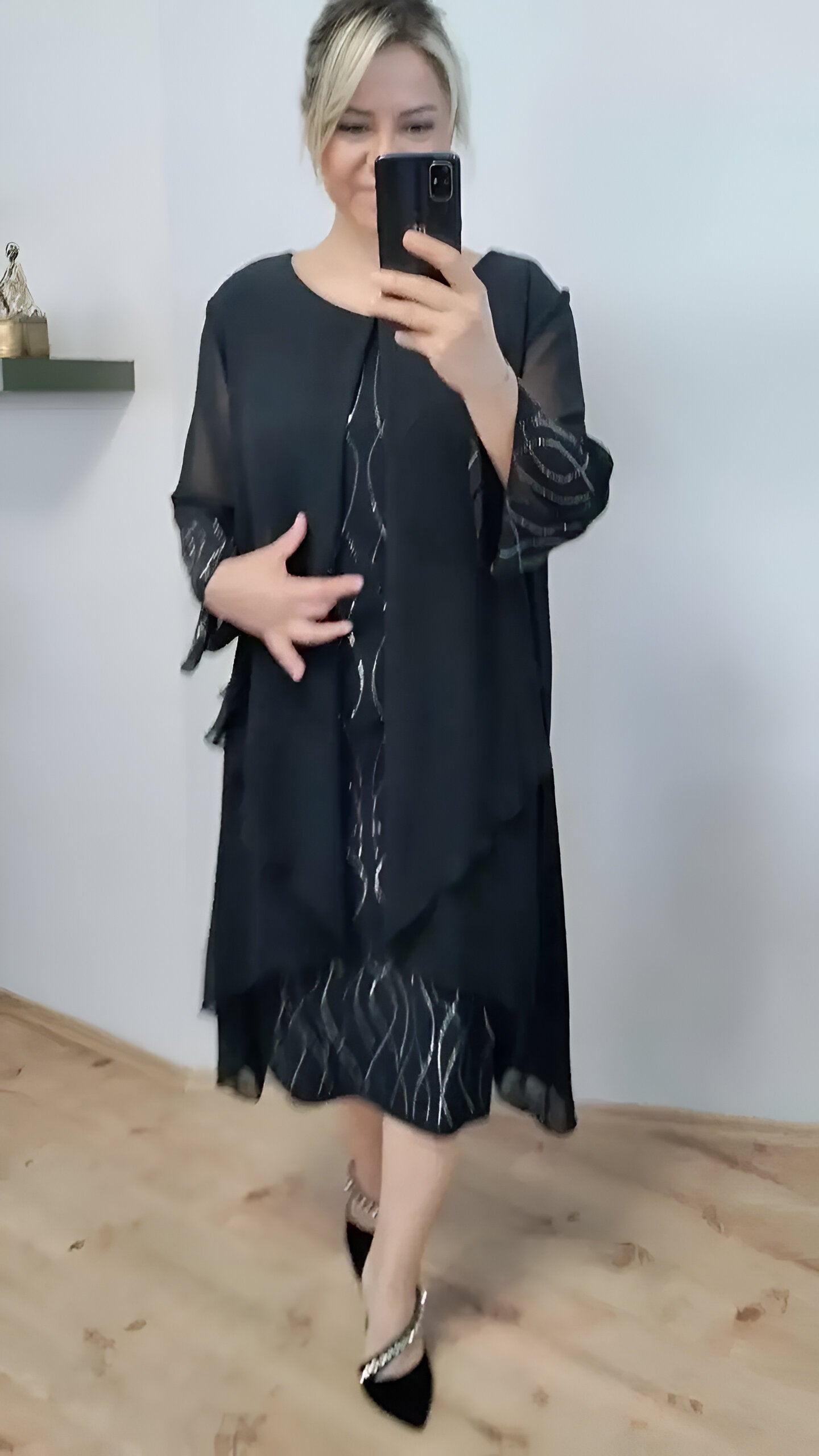 Nienke - Layered Chiffon Midi Overlay Dress