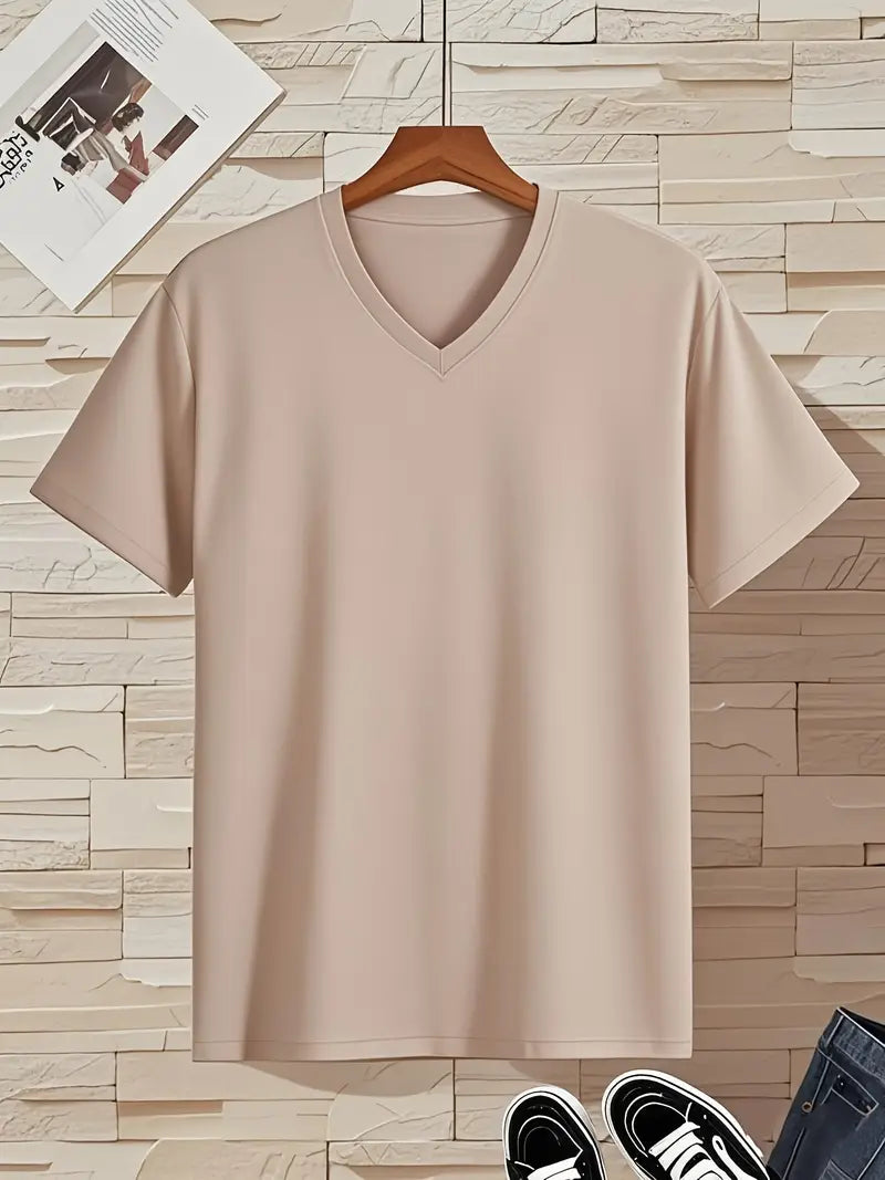 Fraga | V-Neck Slim Fit Mens T-Shirt