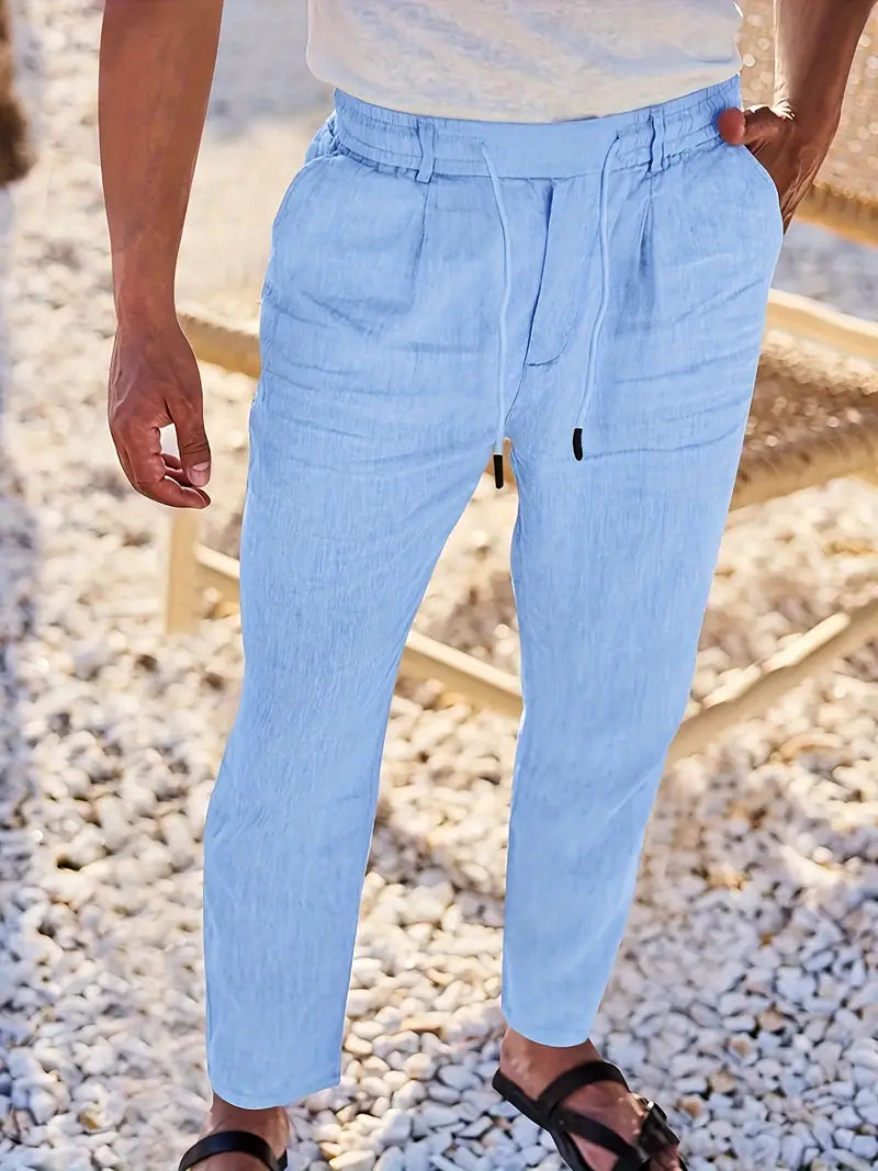 Nichols | Mens Linen Summer Trousers