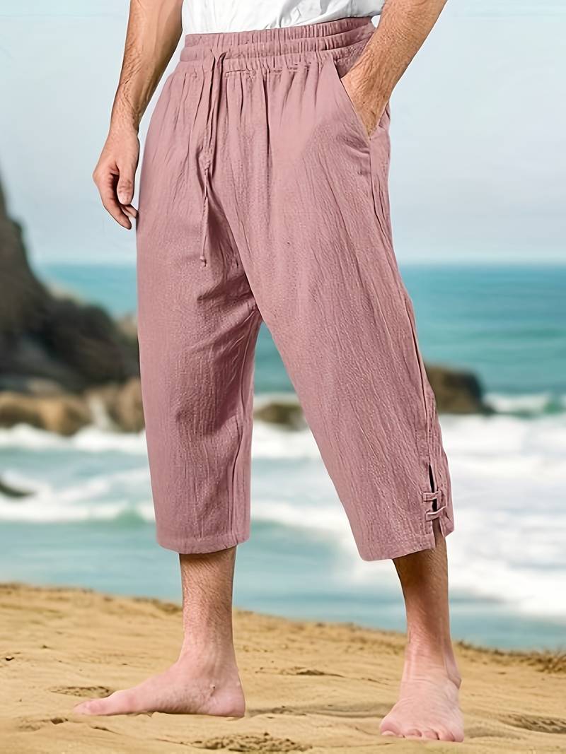 Eksteen | Cropped Drawstring Trousers with Elastic Waist