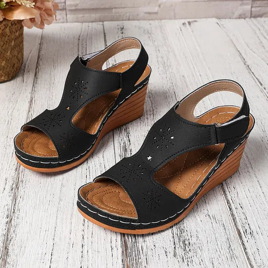 Setia | Wedge Sandals Cut Out Slingback Design