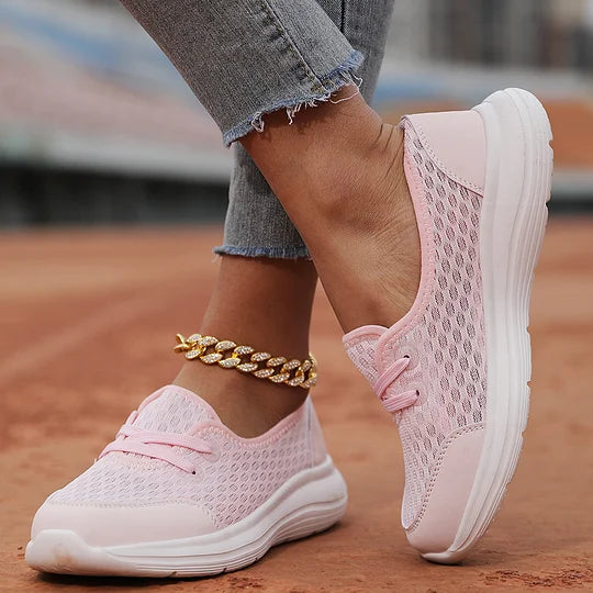 Firsova - Mesh Slip On Trainers Lightweight Sole