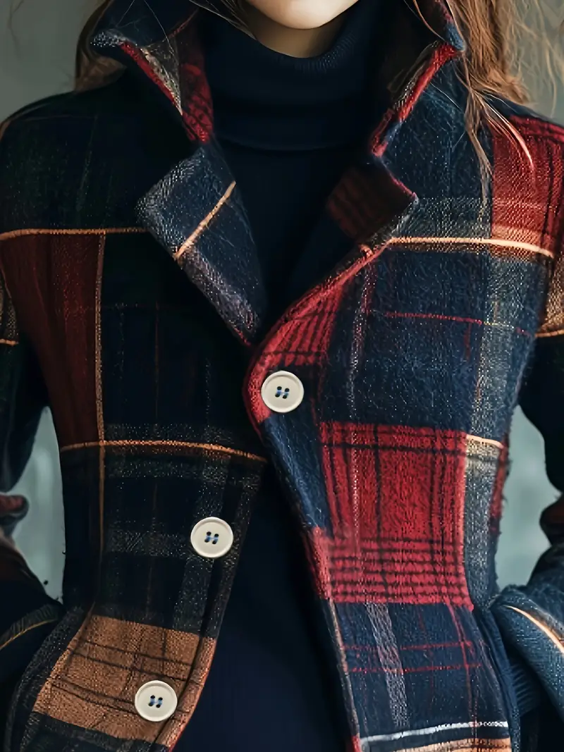 Marsai | Checked Button Front Short Jacket