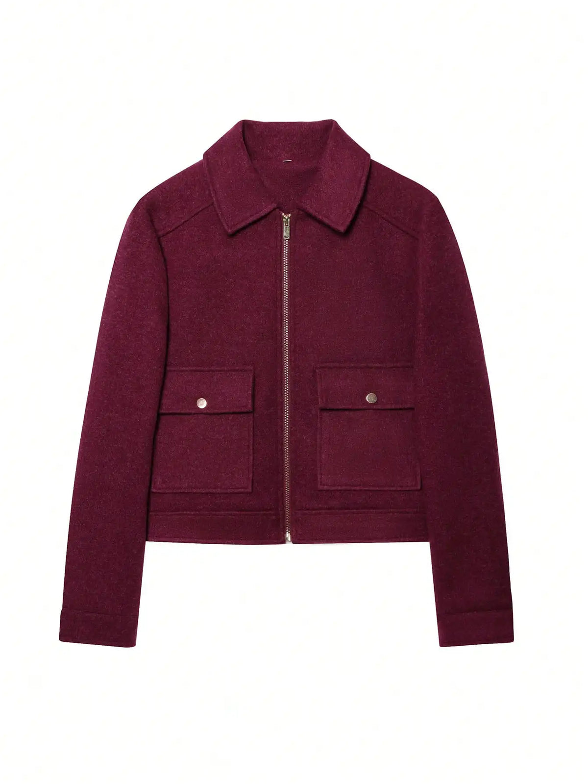 Lindsay | Stand Collar Asymmetrical Button Front Coat