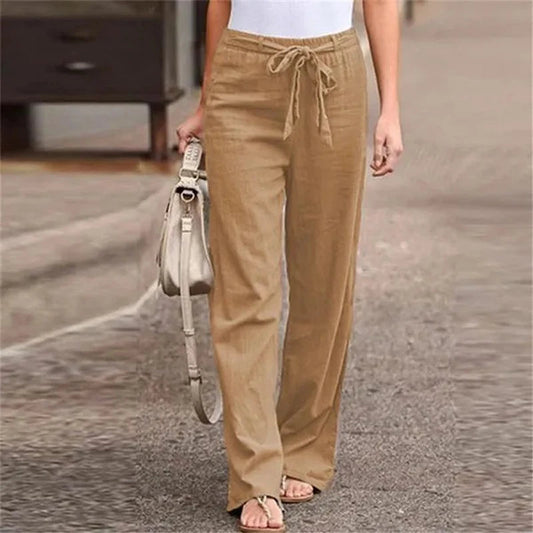 Ilnara | Wide Leg Linen Trousers