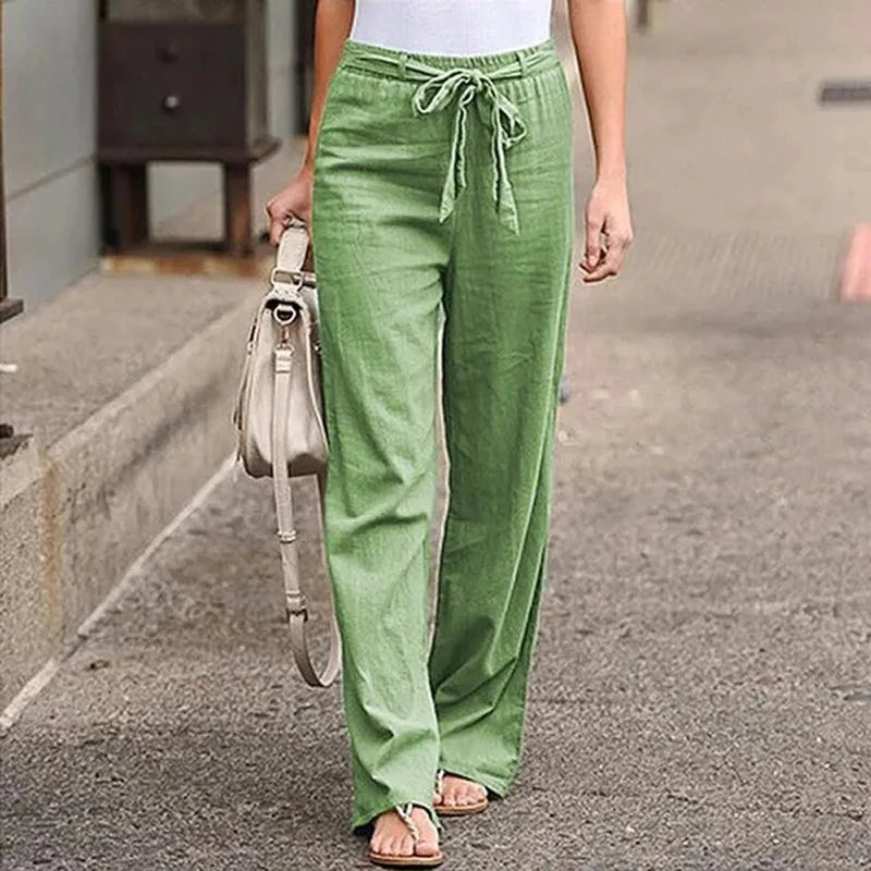 Ilnara | Wide Leg Linen Trousers