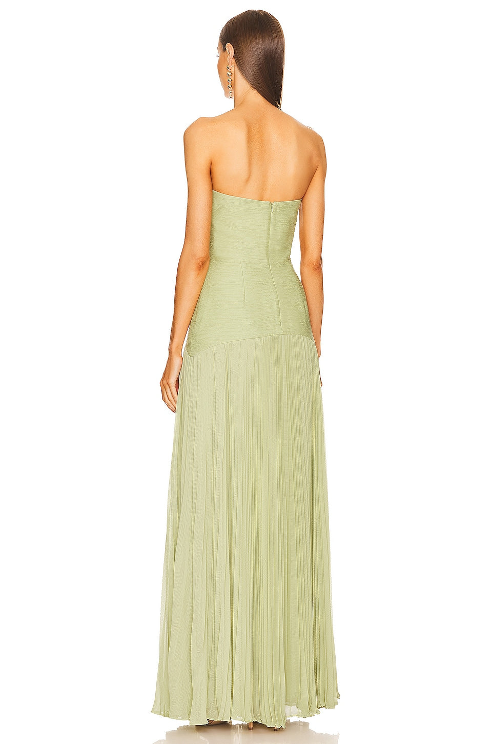Carina | Strapless Pleated Maxi Evening Dress