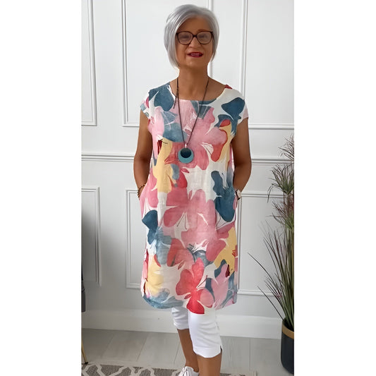 Tonya | Floral Print Pocket Shift Dress