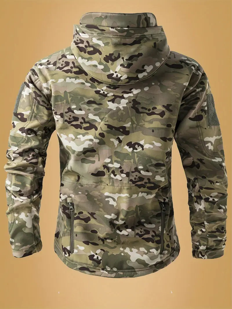 Mikel | Hooded High Collar Camouflage Jacket