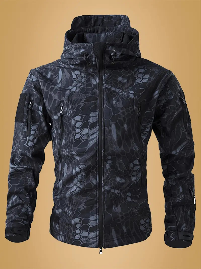 Mikel | Hooded High Collar Camouflage Jacket