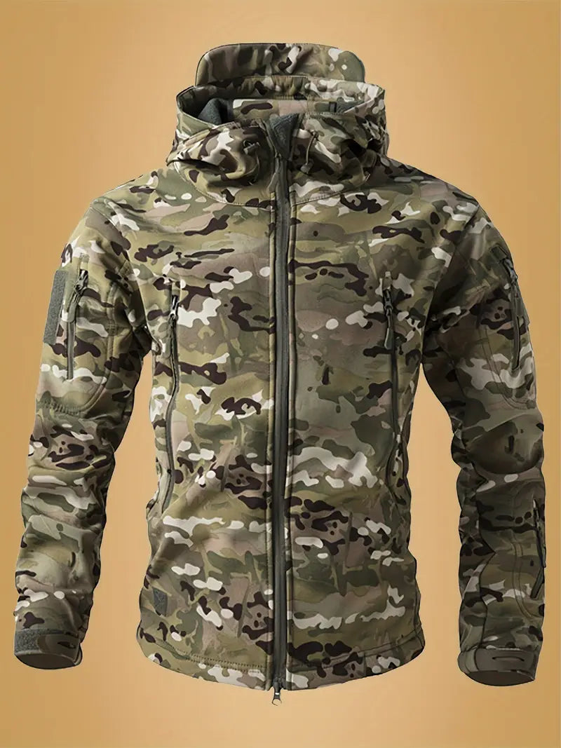 Mikel | Hooded High Collar Camouflage Jacket