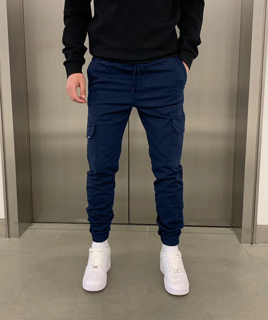 Marko - Cargo Jogger Trousers Elastic Waist Slim Fit