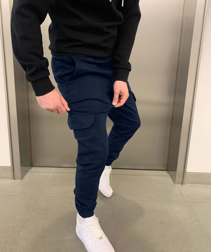 Marko - Cargo Jogger Trousers Elastic Waist Slim Fit