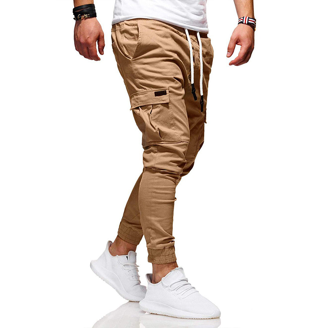 Wilco | Tapered Cargo Trousers with Cuffs