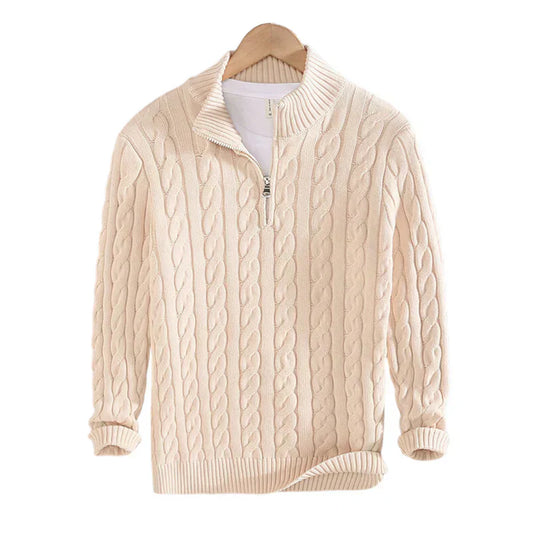 Billings | Half Zip Cable Knit Jumper
