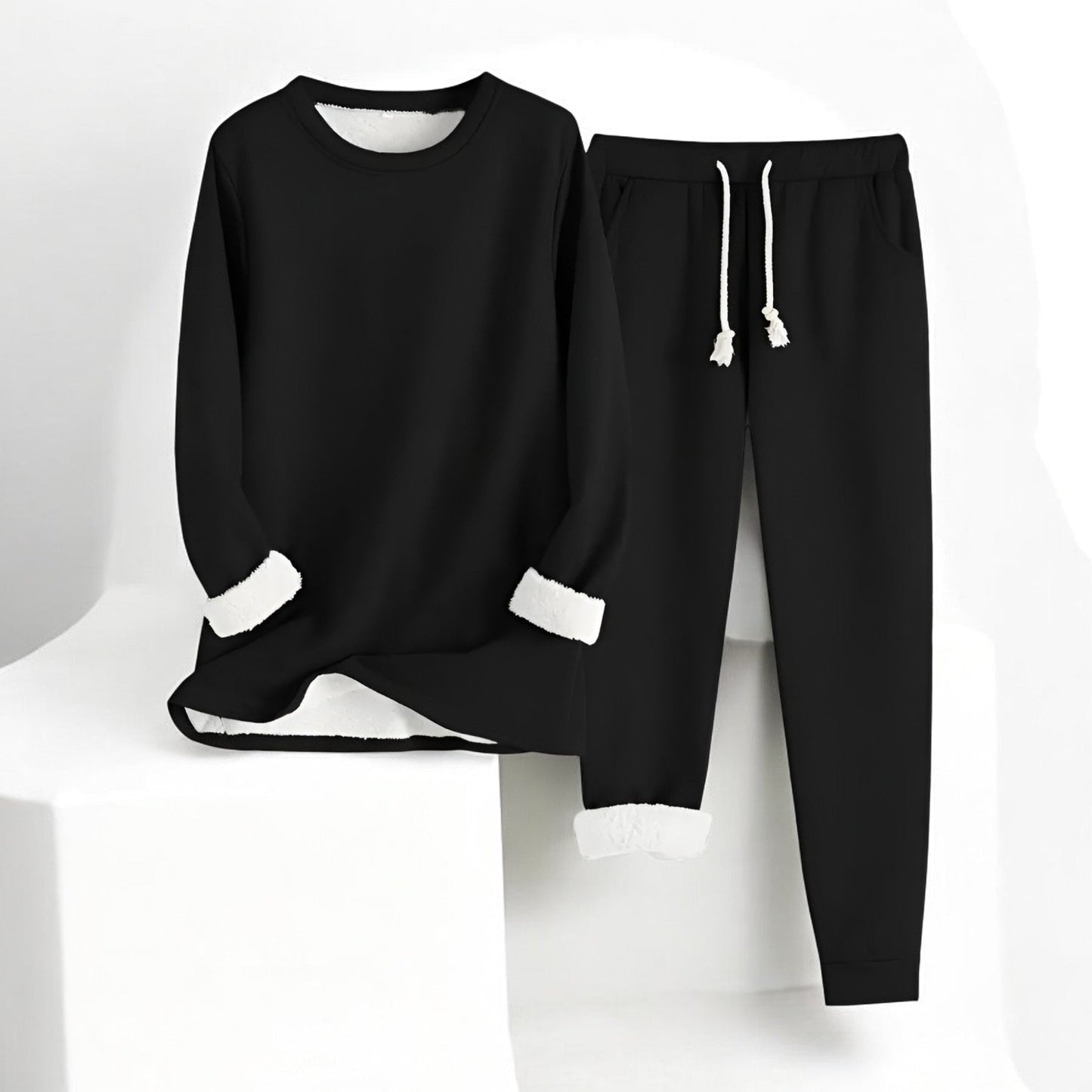 Crystina | Fleece Lined Sweatshirt and Jogger Set