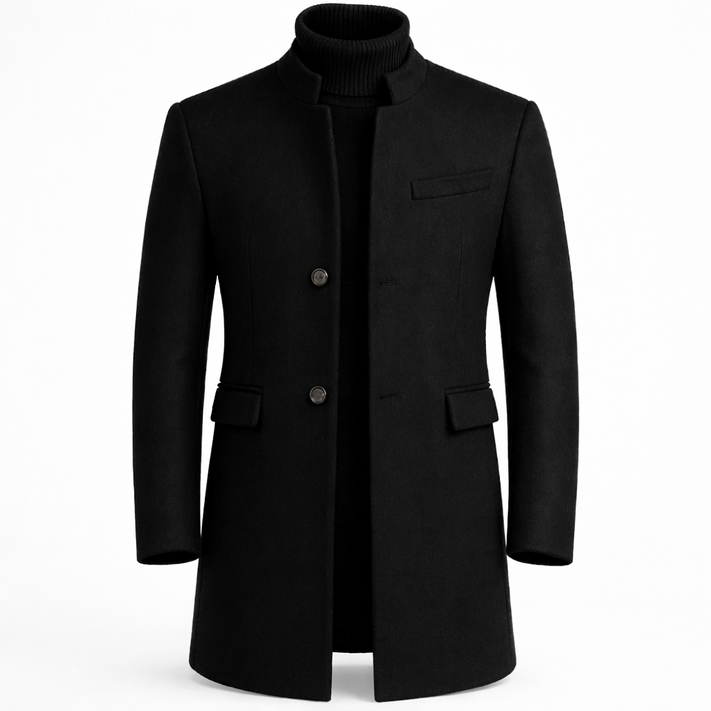 Wilburn | Tailored Long Sleeve Coat with Button Closure