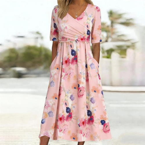 Janiya | Floral Wrap Midi Dress