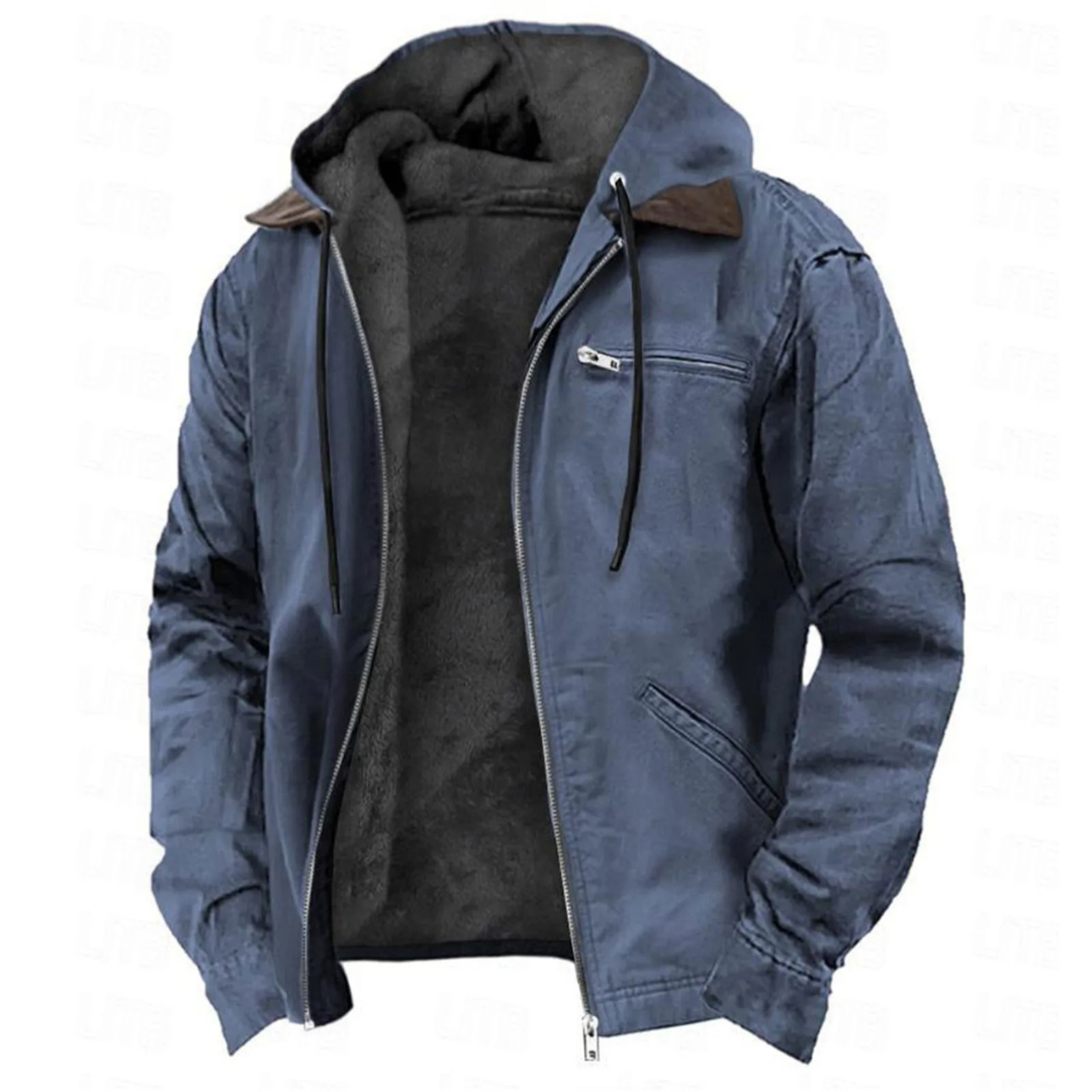 Friedhelm | Hooded Zip-Up Fleece Lined Jacket