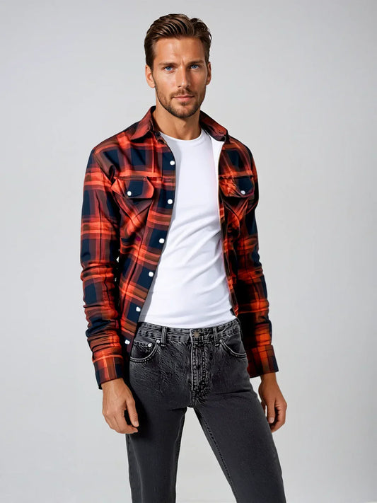 Malmo | Checked Fleece-Lined Button Shirt Jacket