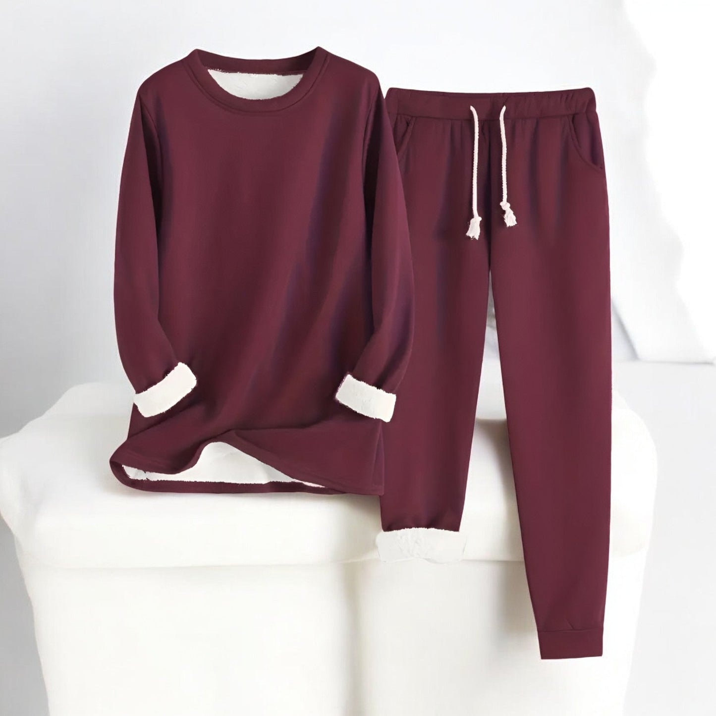 Crystina | Fleece Lined Sweatshirt and Jogger Set