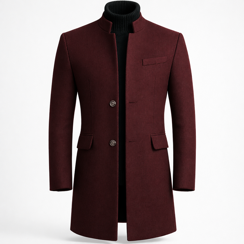 Wilburn | Tailored Long Sleeve Coat with Button Closure