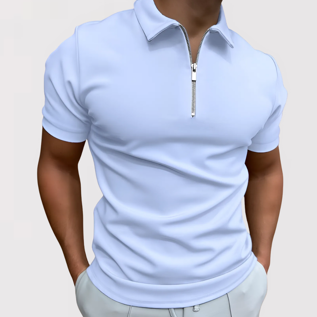 Antoine | Polo Shirt Quarter Zip Short Sleeve