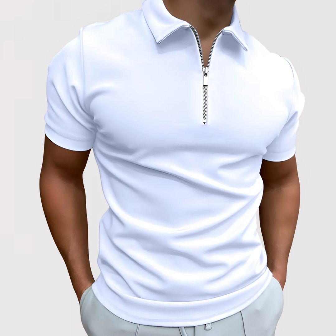 Antoine | Polo Shirt Quarter Zip Short Sleeve