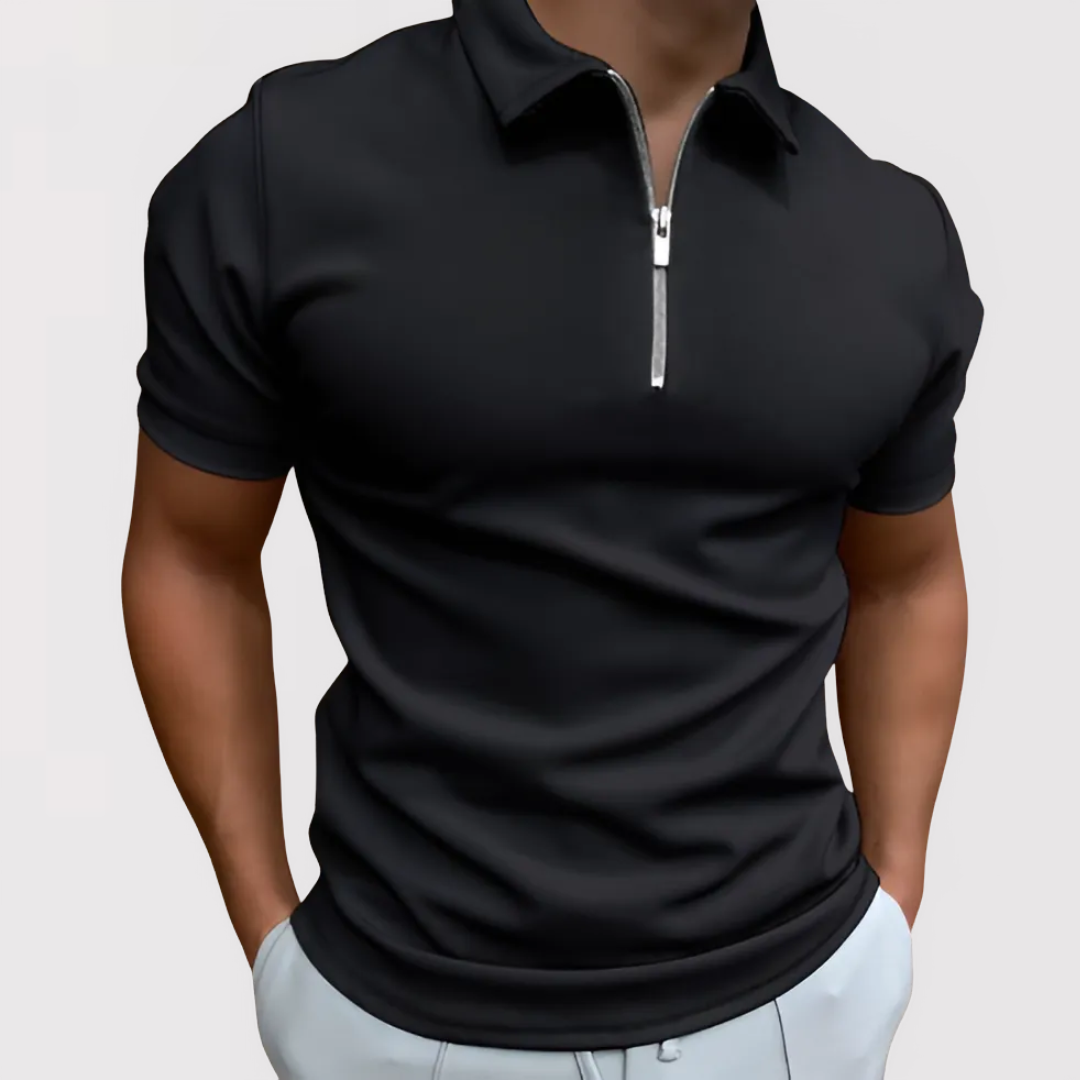Antoine | Polo Shirt Quarter Zip Short Sleeve