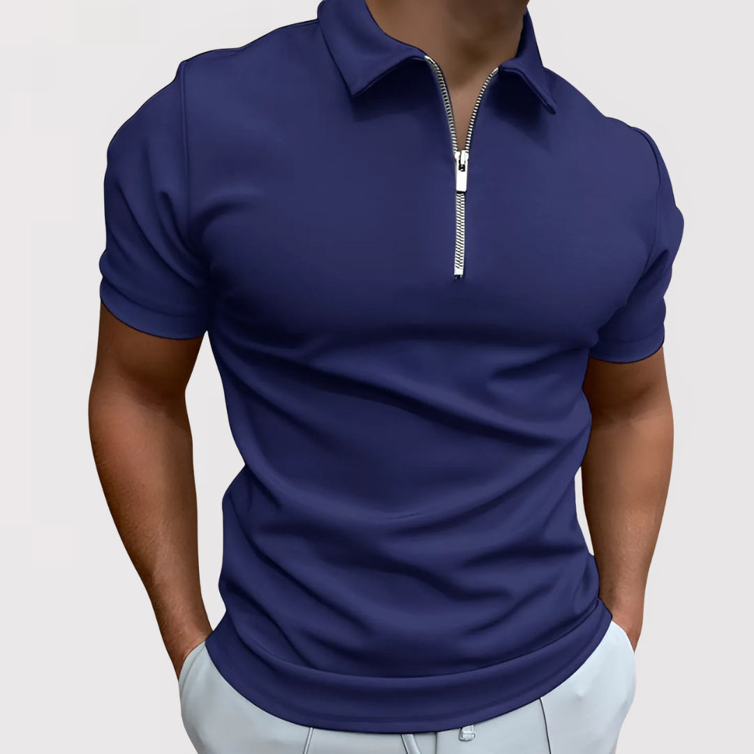Antoine | Polo Shirt Quarter Zip Short Sleeve