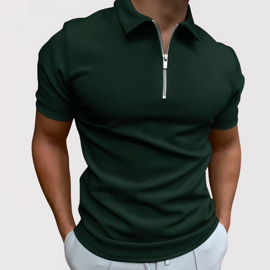 Antoine | Polo Shirt Quarter Zip Short Sleeve