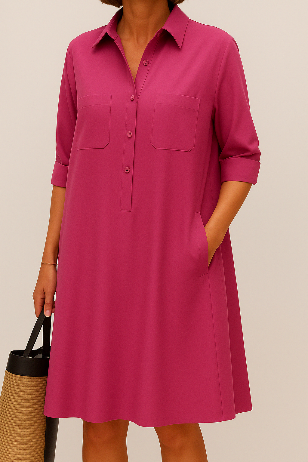 Nelida | Utility Shirt Dress with Pockets