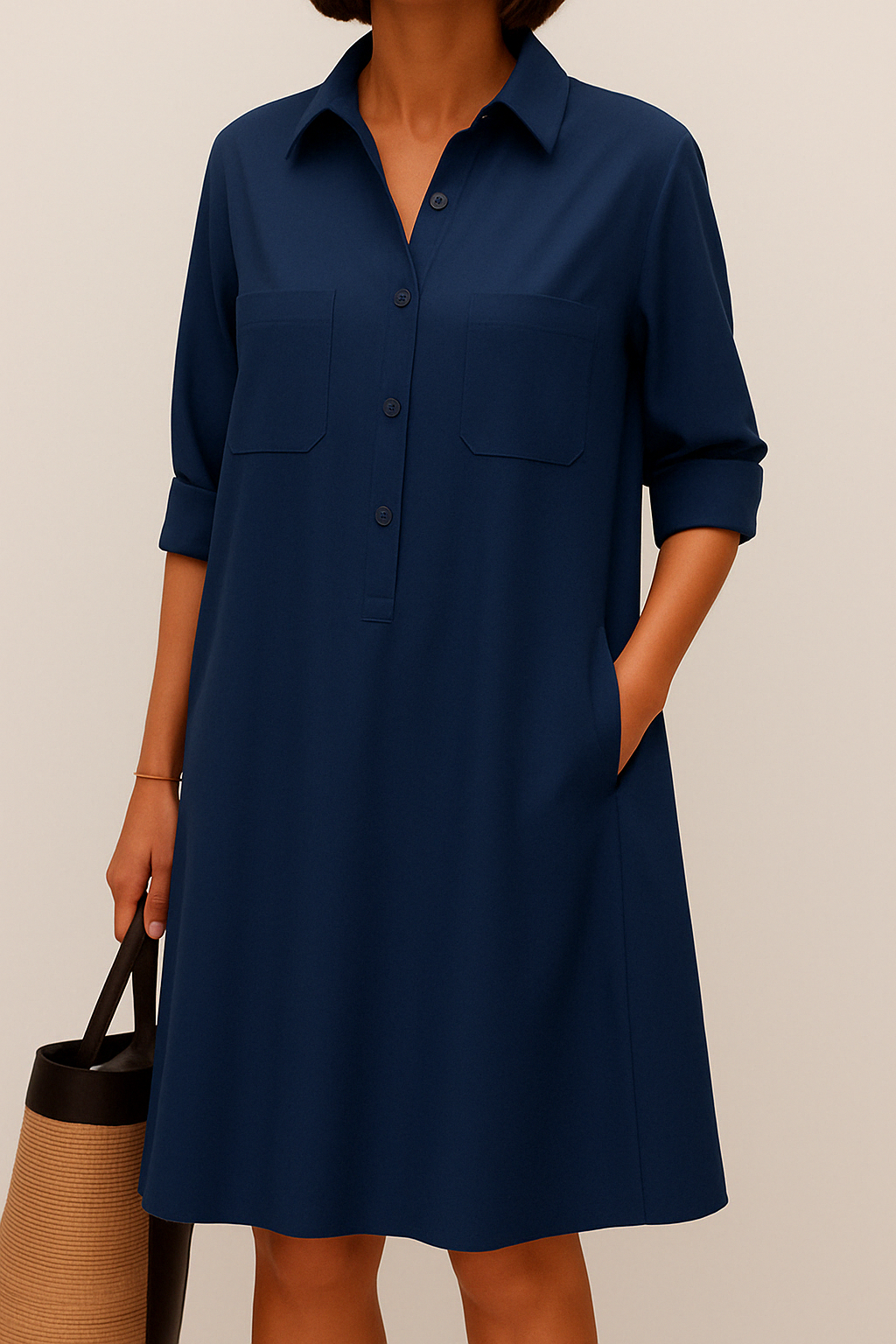 Nelida | Utility Shirt Dress with Pockets