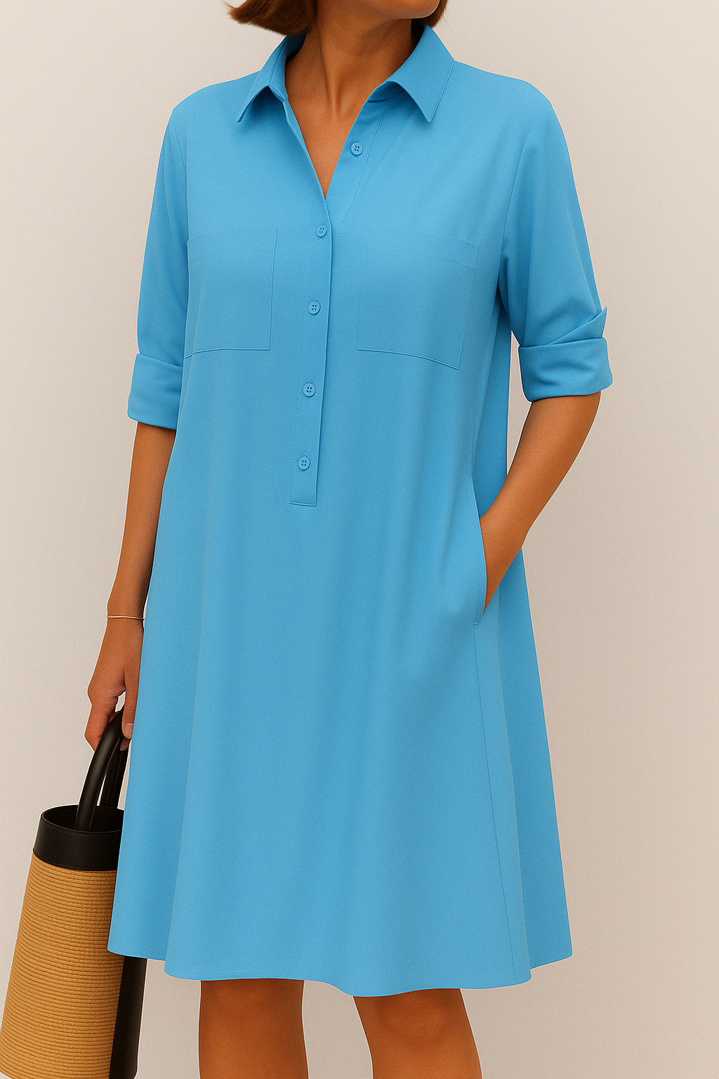Nelida | Utility Shirt Dress with Pockets
