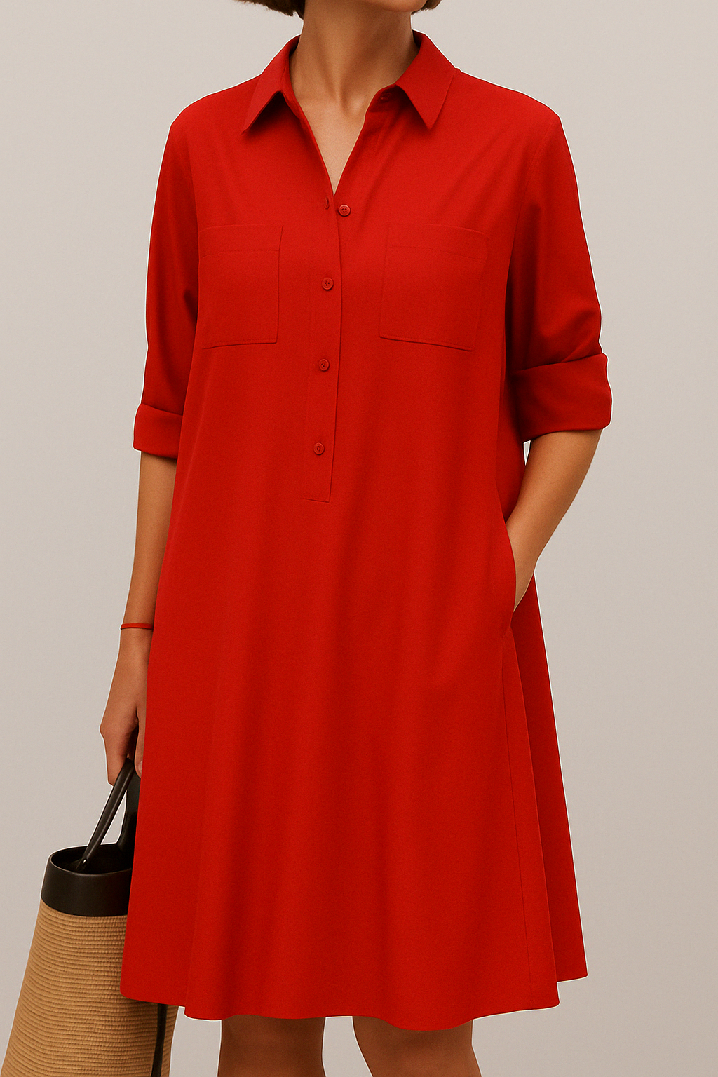 Nelida | Utility Shirt Dress with Pockets