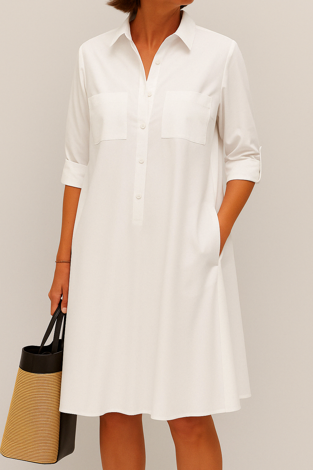 Nelida | Utility Shirt Dress with Pockets