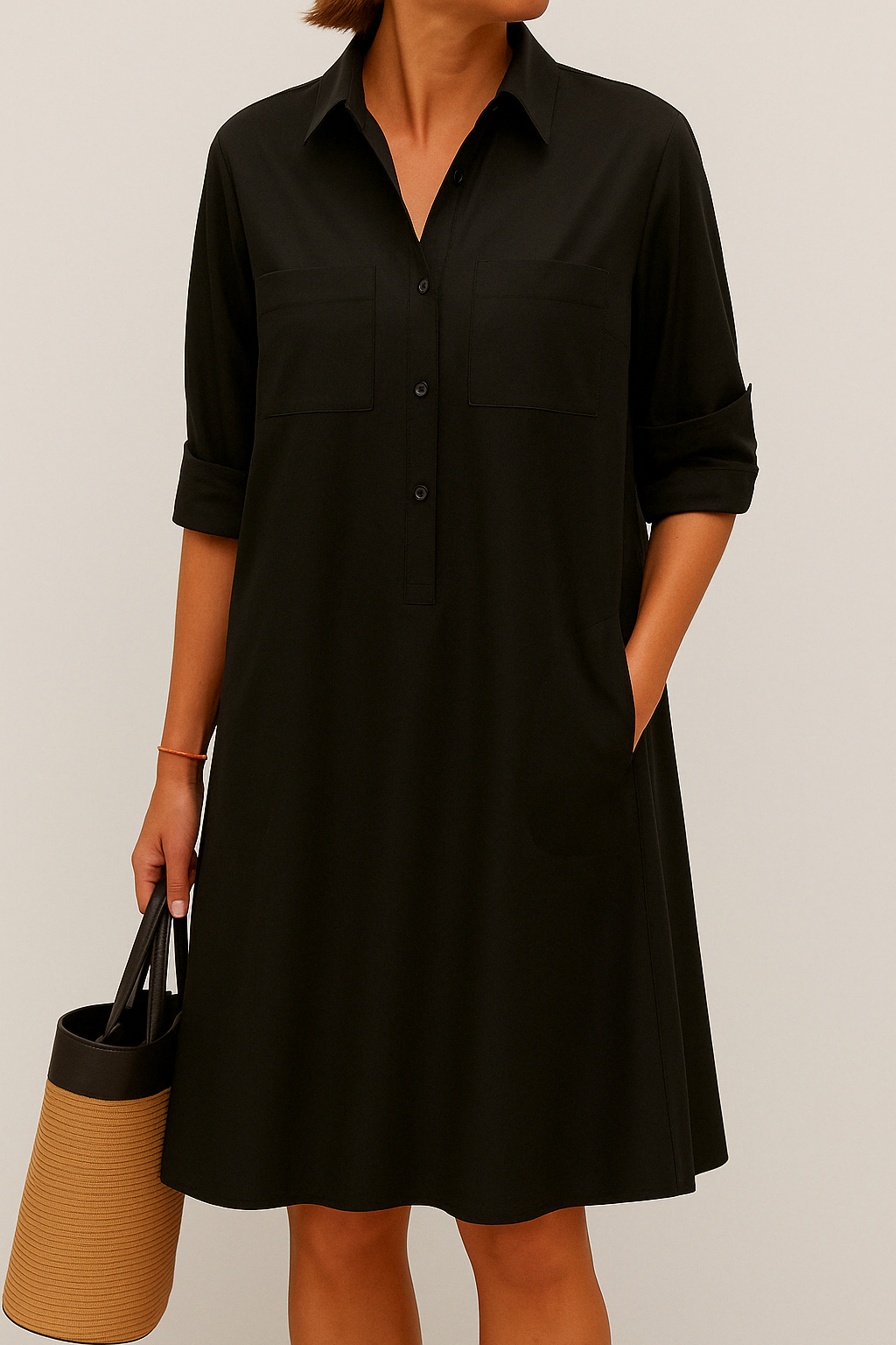 Nelida | Utility Shirt Dress with Pockets