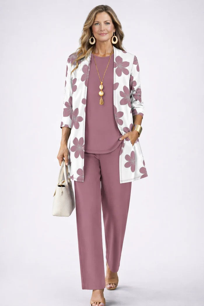 Giota | Floral Three Piece Trouser Set