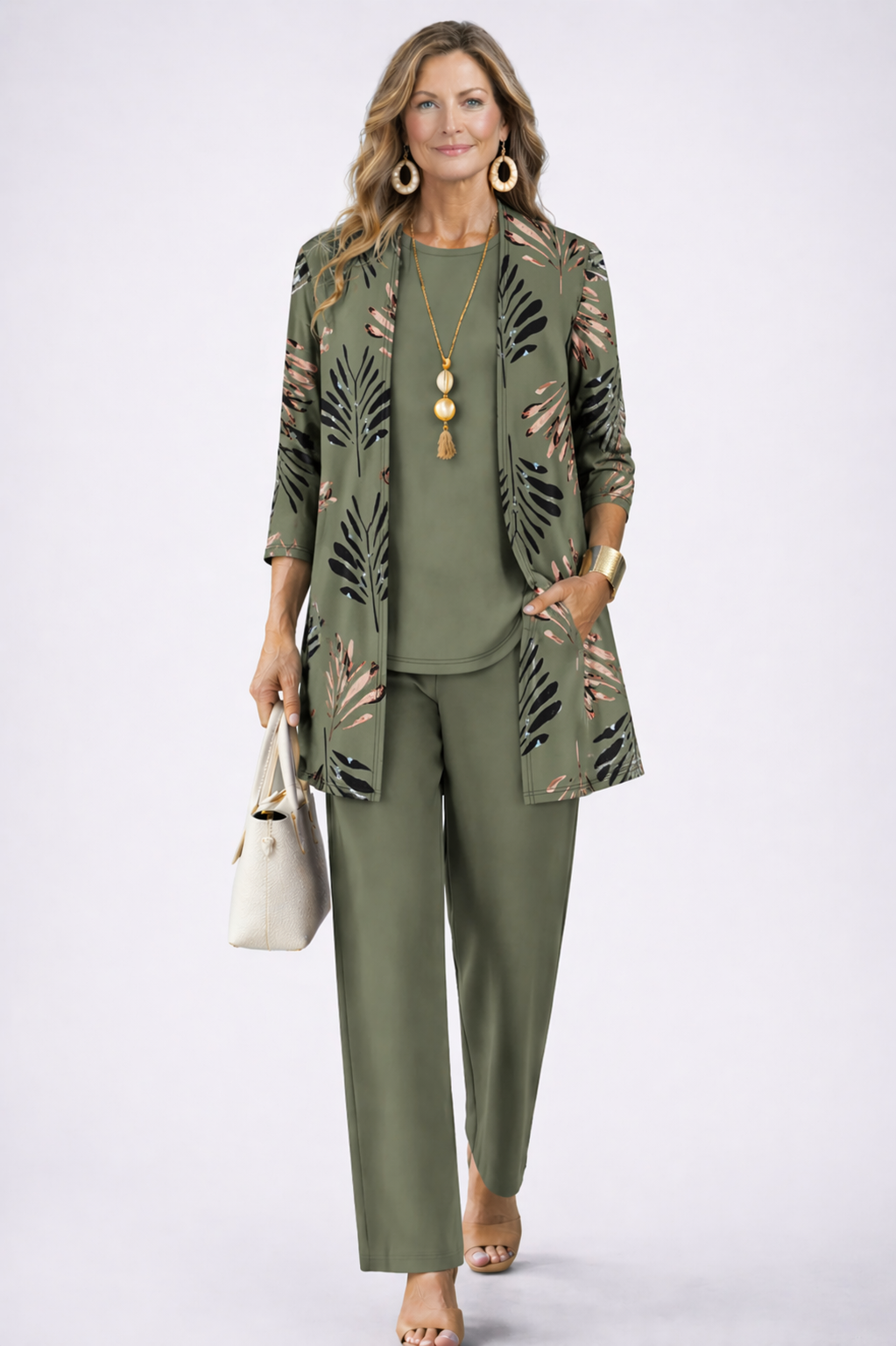 Giota | Floral Three Piece Trouser Set
