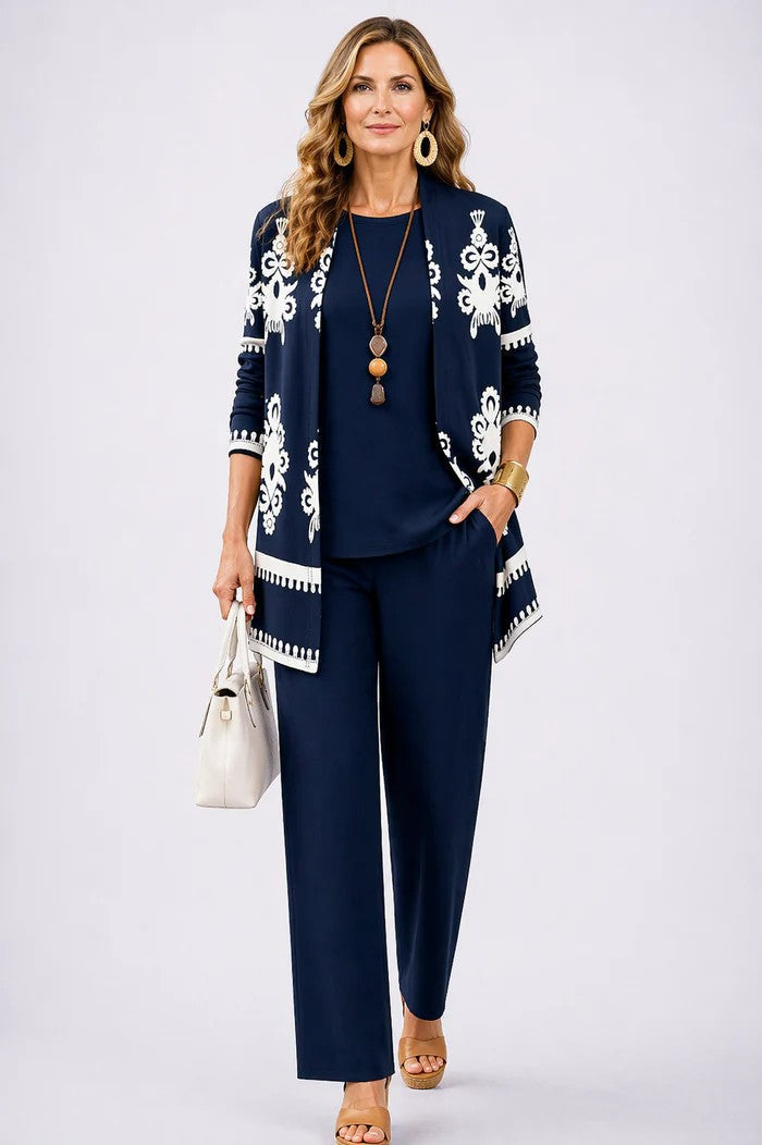 Giota | Floral Three Piece Trouser Set