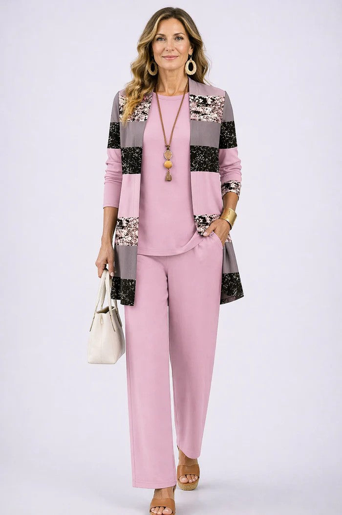 Giota | Floral Three Piece Trouser Set
