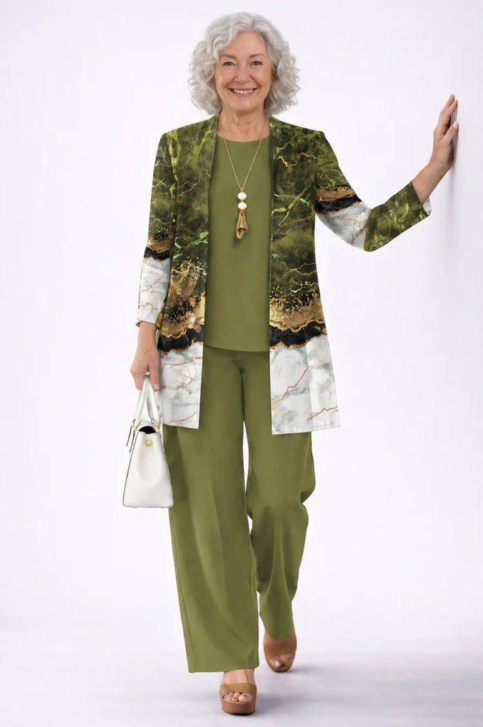 Giota | Floral Three Piece Trouser Set
