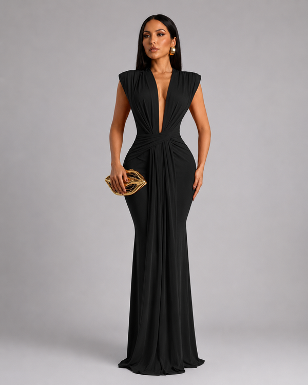 Femke | Maxi Dress with Plunging V Neck