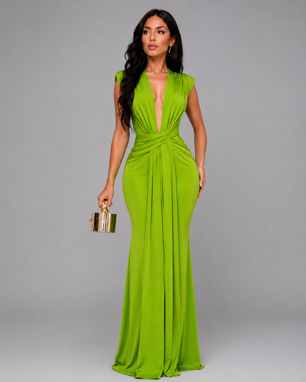 Femke | Maxi Dress with Plunging V Neck